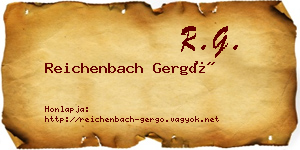 Reichenbach Gergő névjegykártya